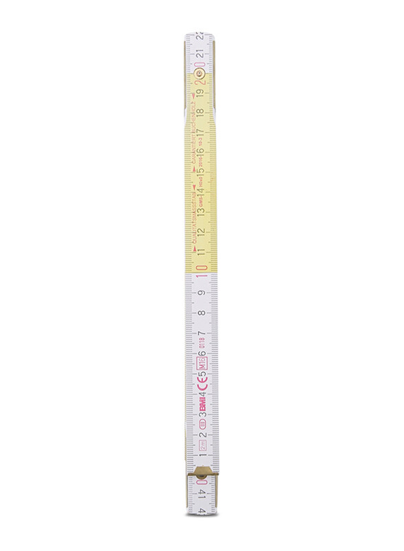 

Suki 2 Meter Folding Wooden Ruler, White/Yellow