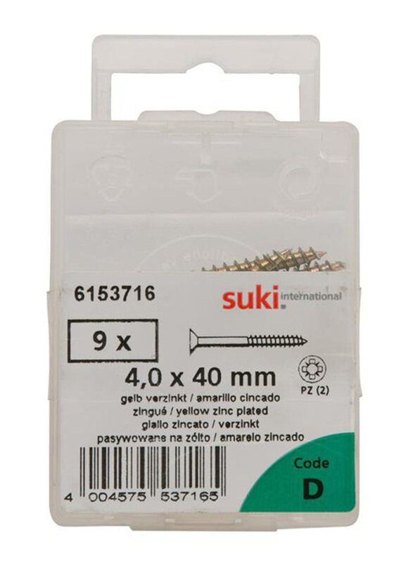

Suki 4 x 40mm 9-Piece Screws, Bronze
