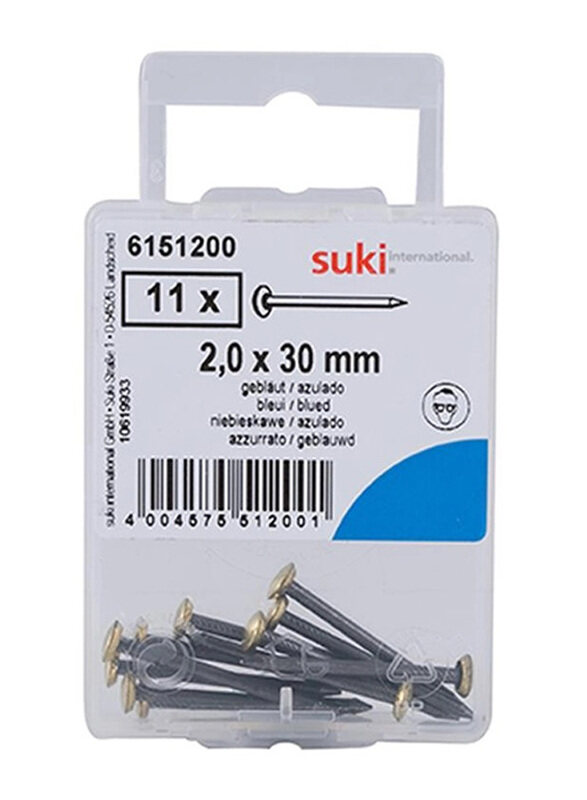 

Suki 2 x 30mm 11-Piece Blued Nails, Black