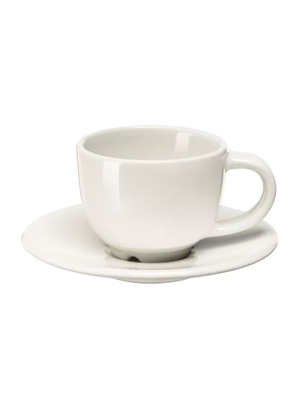 

Vardagen 2 Oz Espresso Cup With Saucer, Off White