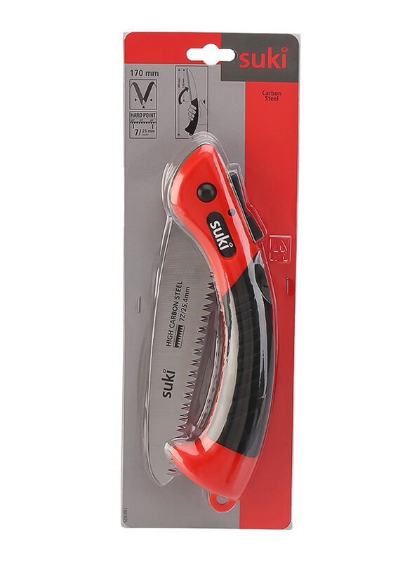 

Suki 170mm Folding Pruning Saw, Red/Silver/Black