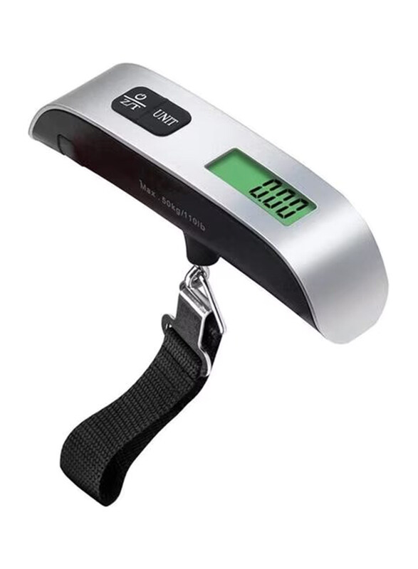 

Generic LCD Display Portable Digital Luggage Weighing Scale, 10012, Black/Silver