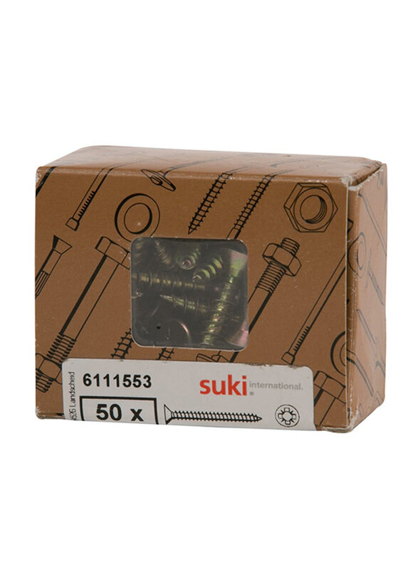 

Suki 5 x 25mm 50-Piece Chipboard Screws, Gold