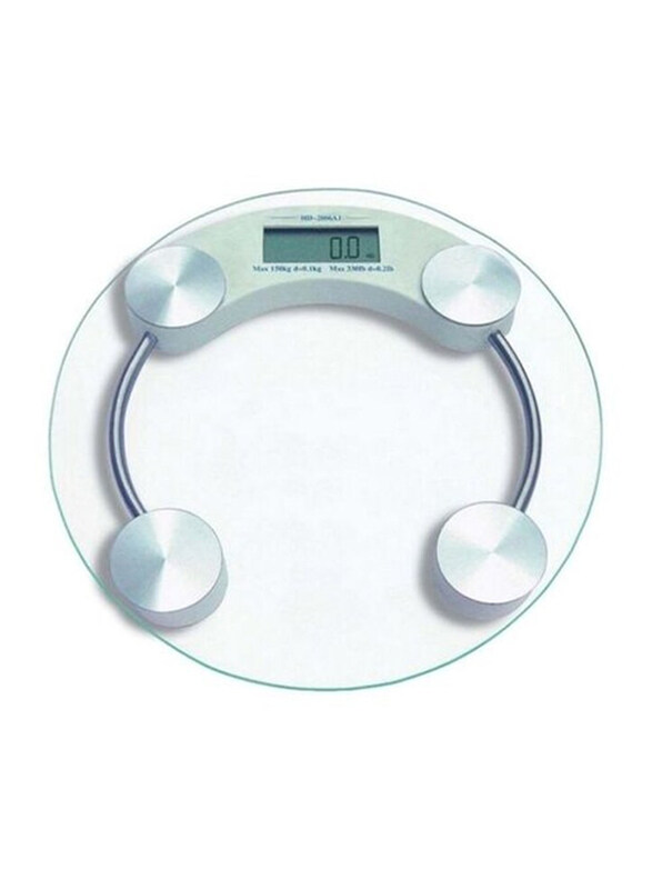 

Generic Digital Glass Top Digital Weighing Scale, Silver/Clear