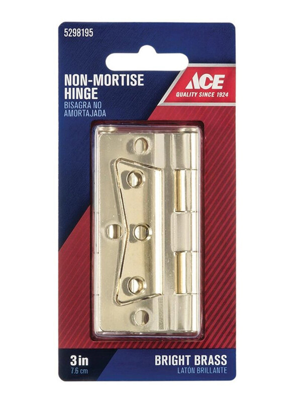 

ACE 7.62cm Brass Non-Mortise Hinge, 2 Pieces, Gold