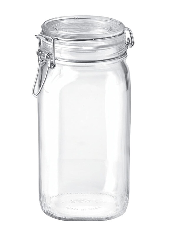 

Bormioli Rocco Fido Jar with Lid, 1.5 Liters, Clear