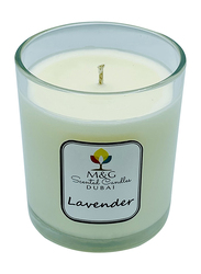 M&G Lavender Soy Wax Scented Candle, 200g, White