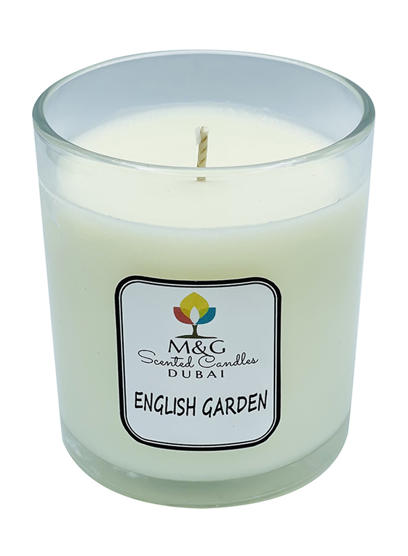 M&G English Garden Soy Wax Scented Candle, 200g, White