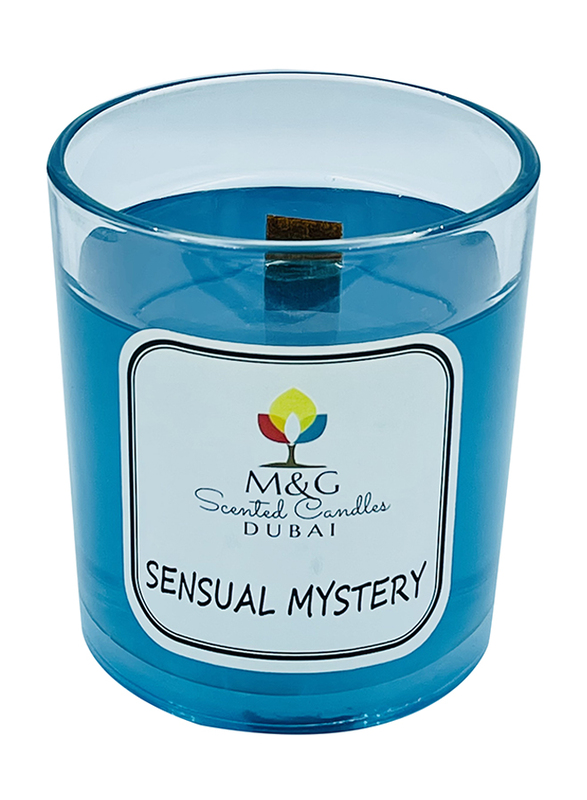 M&G Sensual Mystery Gel Wax Scented Candle, 200g, Blue