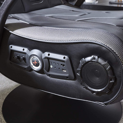XRocker Monsoon RGB 4.1 Stereo Audio Gaming Chair with Vibrant LED Lighting, Black