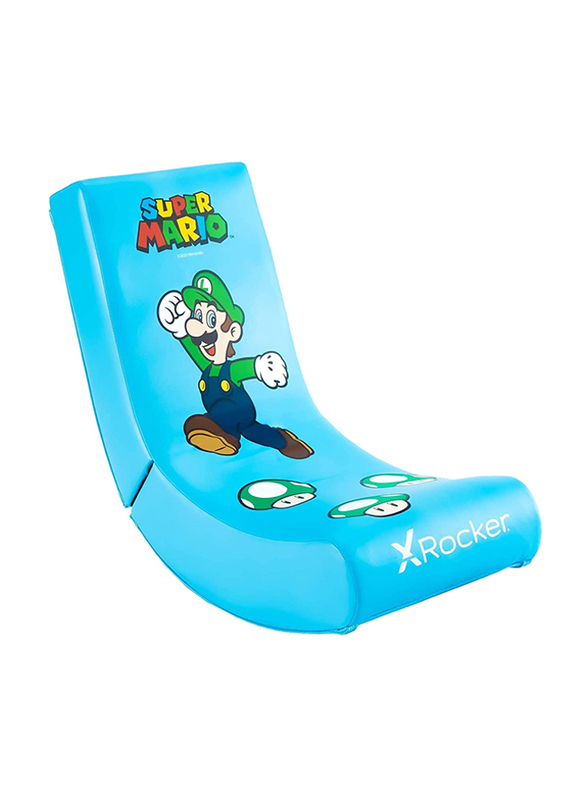 XRocker Nintendo All Star Luigi Video Rocker Gaming Chair, Blue
