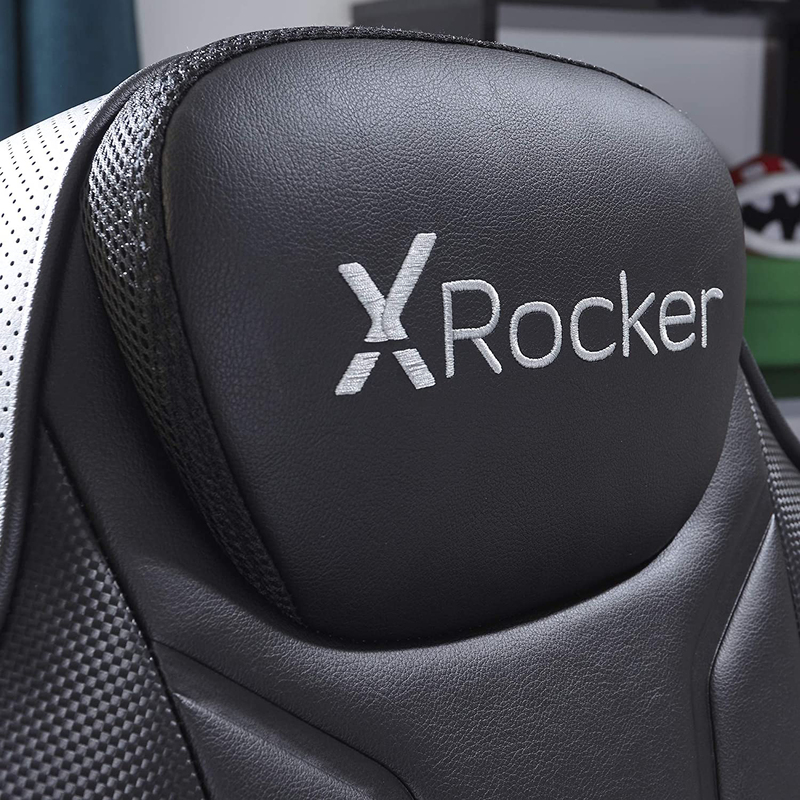 XRocker Monsoon RGB 4.1 Stereo Audio Gaming Chair with Vibrant LED Lighting, Black