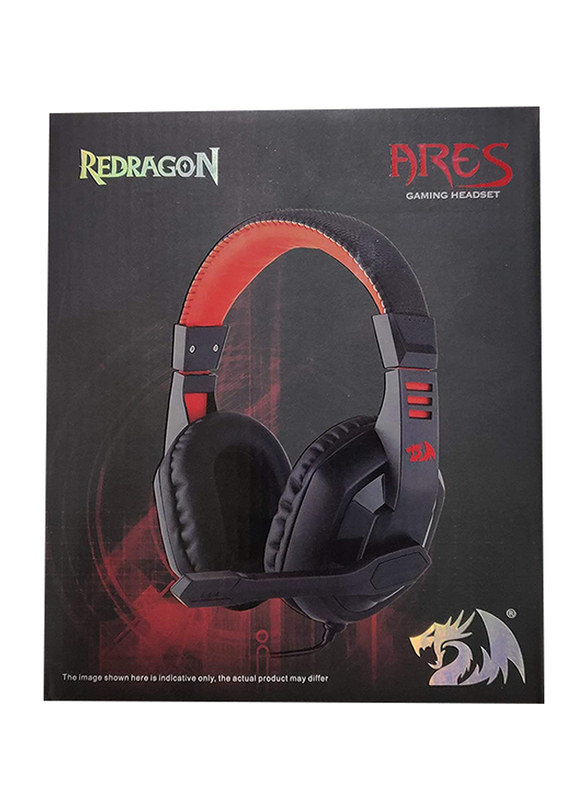 Redragon Ares Wired Gaming Headset for PC, H120, Black/Red