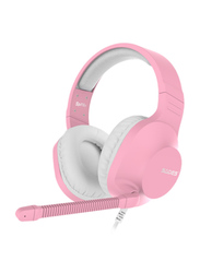 Sades SA721 Wired Over-Ear Gaming Headphones with Mic for Pc, Mac, Ps4, Xbox, Pink