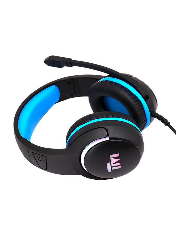 Twisted Minds MD07 RGB Wired Over-Ear Gaming Headphones, Black/Blue