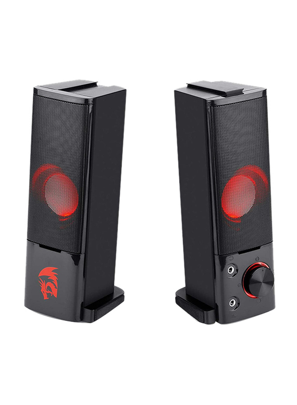 Redragon Orpheus 2.0 Channel Stereo PC Gaming Speakers, GS550, Black