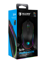 Sades Scythe SAS17 Wired Gaming Mouse, Black