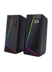 Redragon Anvil RGB 2.0 Desktop Speakers, GS520, Black