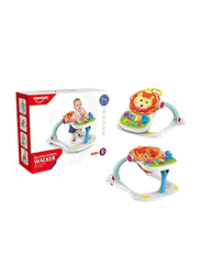 Toy Land 4 in 1 Multifunction Lion Entertainer Baby Push Walker, 0-3 Months, Multicolour