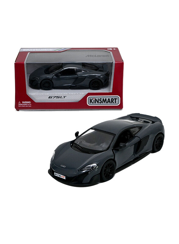 Kinsmart McLaren 675LT Die Cast Vehicle Ages 3 Grey DubaiStore Dubai