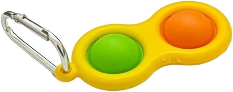 Toy Land Simple Dimple Fidget Keychain, Yellow
