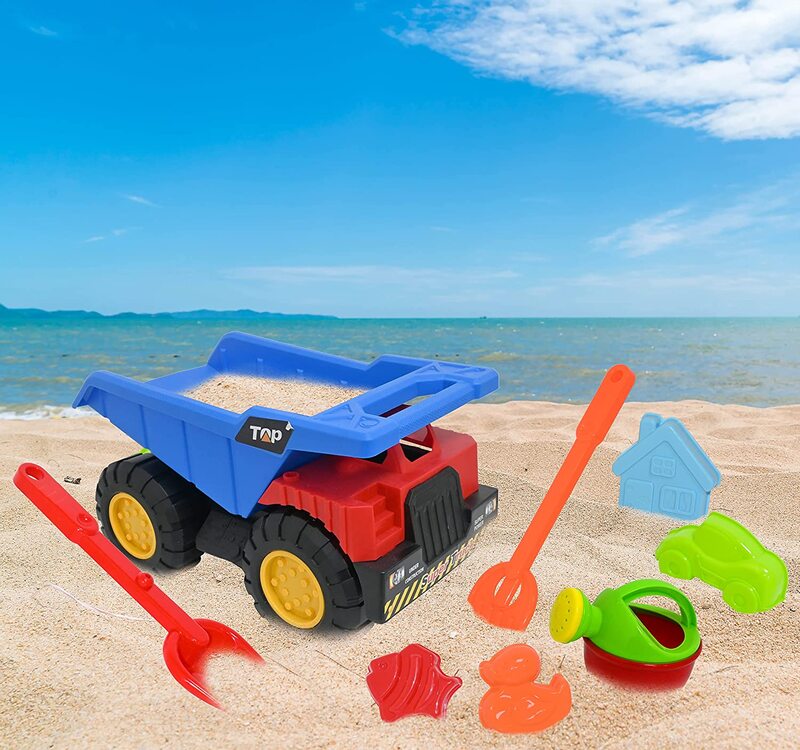 Toy Land Outdoor Summer Sand and Beach Truck Toy Set, Ages 3+, Blue