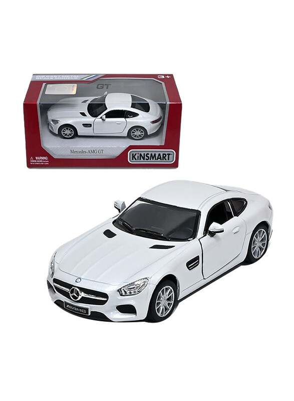 

Kinsmart Mercedes-AMG GT Die Cast Vehicle, Ages 3+, White