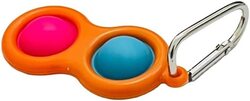 Toy Land Simple Dimple Fidget Keychain, Orange