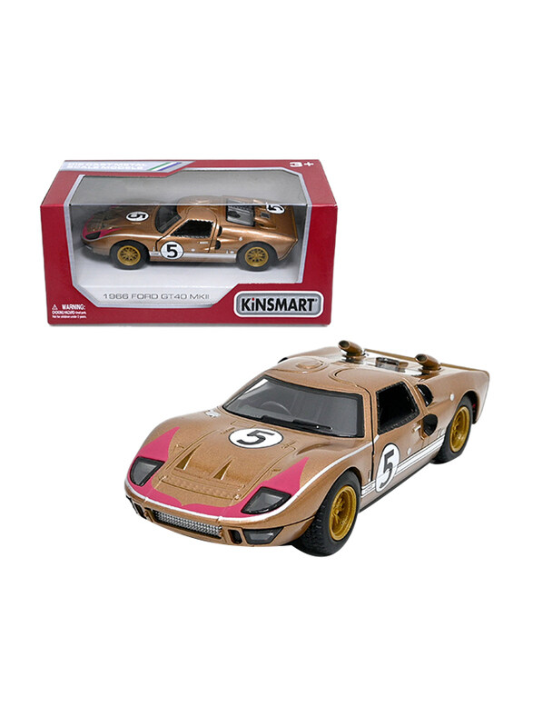 

Kinsmart 1966 FORD GT40 MKII Die Cast Vehicle, Ages 3+, Brown