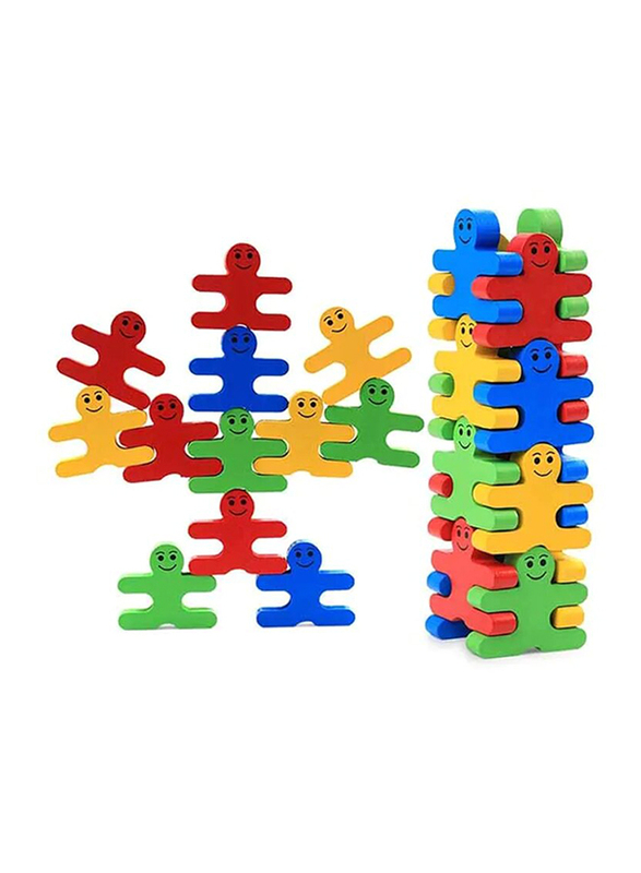 

Beauenty Creative Wooden Toy Balance Villain Building Puzzle Stacking Blocks Set, 16 Pieces, Ages 1+