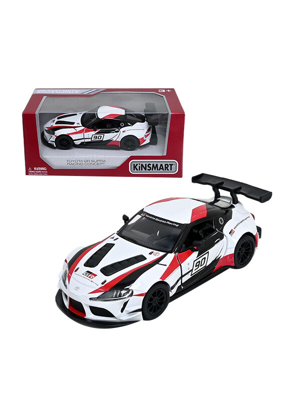 

Kinsmart Toyota GR Supra Racing Concept Car Die Cast Vehicle, Ages 3+, White