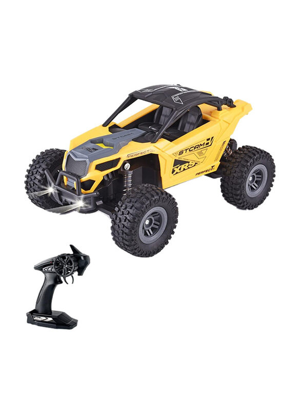 

Toy Land Rechargeable 1:18 Scale 2.4Ghz 4WD All Terrain High Speed RC Racing Car with LED Light Off-Road RC Drift Car for Kids, Ages 8+, Yellow