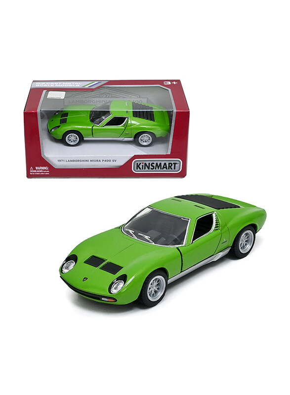 

Kinsmart 1971 Lamborghini Miura P400 SV Die Cast Vehicle, Ages 3+, Green