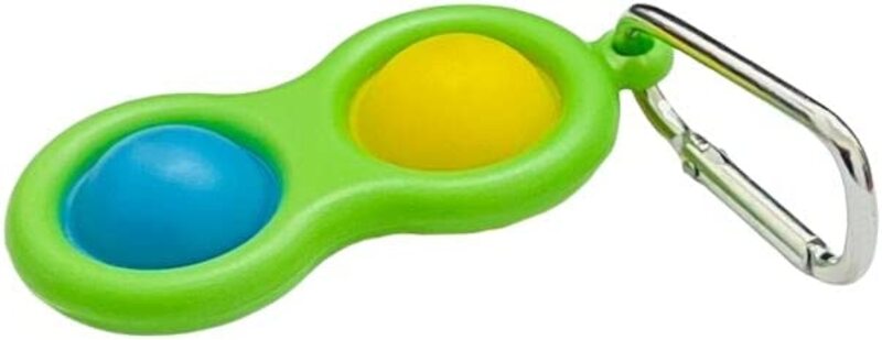 Toy Land Simple Dimple Fidget Keychain, Green