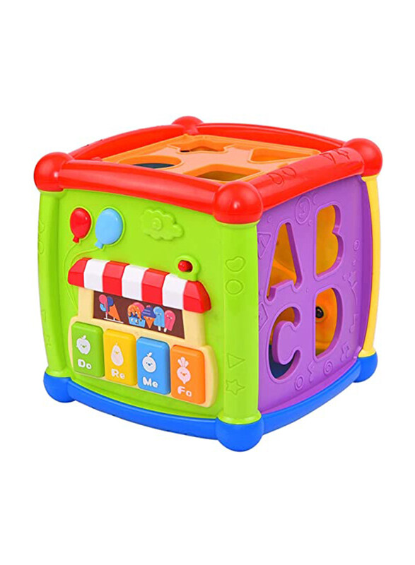 

Toy Land 6 in 1 Multifunctional Musical Baby Activity Fancy Cube Shape Sorter Baby Toy, 2+ Years, Multicolour