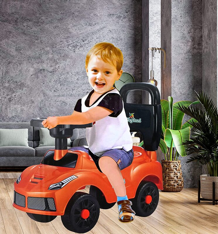 Toy Land Kids Walker Ride On Push Car Toy, Orange