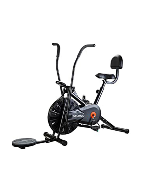 

Sparnod Fitness SAB-05_M Upright Air Bike Exercise Cycle for Home Gym with Adjustable Resistance, Adjustable Seat, Back Rest, Abs Twister, 020 Black