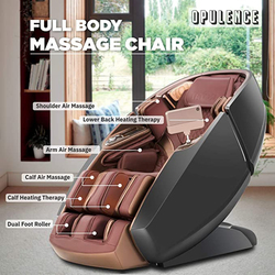 Sparnod Fitness Opulence Multi-Function Luxury Massage Chair for Full Body Pain Relief, Zero Gravity with Bluetooth Music, Dedicated Foot & Calf Massage, Brown/Black