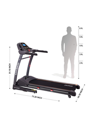 Sparnod Fitness 5.5 HP Peak Automatic Foldable Motorized Walking & Running Machine, STH-5300, Black
