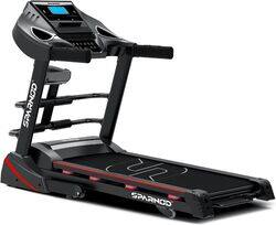Sparnod Fitness STH-3600: 4 HP Peak DC Motor, 16 Km/H Treadmill, Advanced Console with 12 Pre-set Programs, Comprehensive Massager, Supports 110 Kg User Weight, Hydraulic Foldable, Inbuilt Speakers