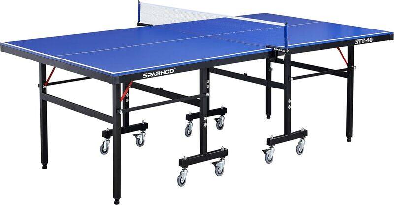 

Sparnod Fitness STT-40 Outdoor Table Tennis Table Ping Pong Table, 14mm SMC Top, UV Protection, Rust-Proof Frame, Foldable with Solo Playback Mode, Ov