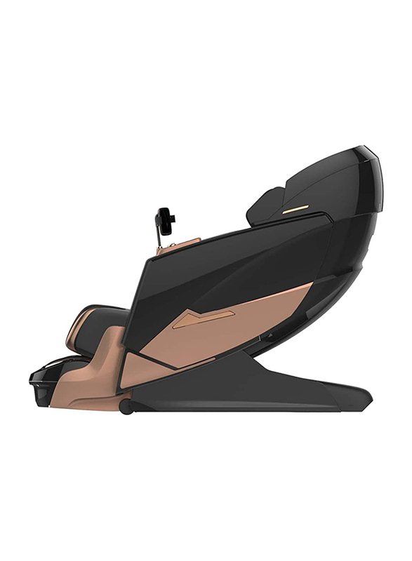Zeitaku Rirakkusu Full Body Massage Chair for Home & Office with 3D Digital Audio, Wireless & USB Phone Charger, Airbag Pressure Massage, Warm Back Heat & Zero Gravity, Brown/Black