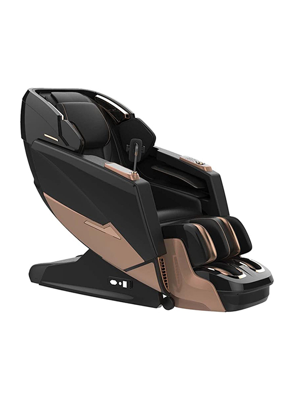 Zeitaku Rirakkusu Full Body Massage Chair for Home & Office with 3D Digital Audio, Wireless & USB Phone Charger, Airbag Pressure Massage, Warm Back Heat & Zero Gravity, Brown/Black