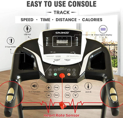 Sparnod Fitness Automatic Treadmill, STH-1200, Black