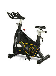Sparnod Fitness SSB-16 Commercial Spin Bike Exercise Cycle with Seat Cushion, Silent Belt Drive, Heavy Flywheel for Cardio Training & Workout, Yellow