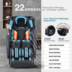 Sparnod Fitness New Deluxe Plus Massage Chair Recliner: Featuring 22 Fixed Massage Balls, 22 Airbags, Back Heat Therapy, Zero Gravity, Foot Massage, LCD Display, Bluetooth Speakers