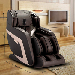 Sparnod Fitness Classic Full Body Massage Chair with Bluetooth & Zero Gravity, Brown/Black