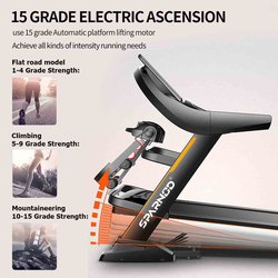 Sparnod Fitness 6 HP Peak Automatic Motorized Treadmill, STH-6010, Black/Grey