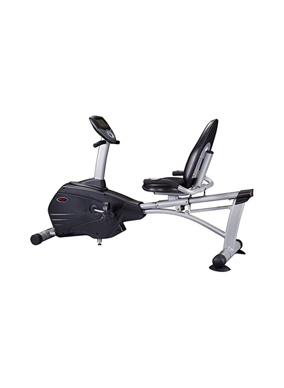 

Sparnod Fitness SRB-34/WNQ 7318WB Semi Commercial Recumbent Exercise Bike Cycle for Home Gym, Silver/Black