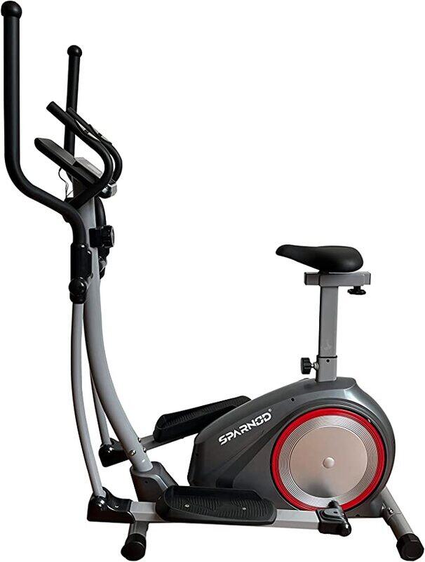 

1441 Fitness Sparnod Fitness SET-44 Elliptical Cross Trainer Machine for Home Gym - LCD Display, Compact Design, 7kgs Two-way Inner Electromagnetic Control Flywhee